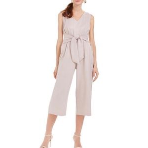 Connected Apparel Tie-Front Jumpsuit